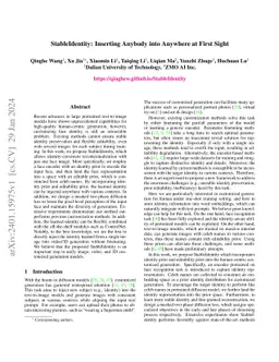 StableIdentity: Inserting Anybody into Anywhere at First Sight