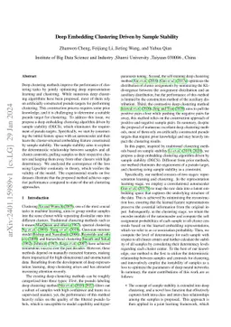 Deep Embedding Clustering Driven by Sample Stability