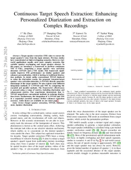 Continuous Target Speech Extraction: Enhancing Personalized Diarization
  and Extraction on Complex Recordings