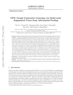 GPS: Graph Contrastive Learning via Multi-scale Augmented Views from
  Adversarial Pooling