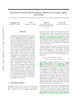 Type-based Neural Link Prediction Adapter for Complex Query Answering