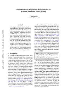 Stolen Subwords: Importance of Vocabularies for Machine Translation
  Model Stealing