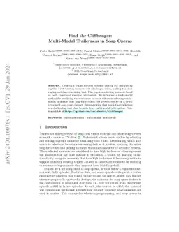 Find the Cliffhanger: Multi-Modal Trailerness in Soap Operas