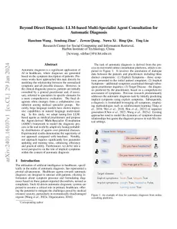 Beyond Direct Diagnosis: LLM-based Multi-Specialist Agent Consultation
  for Automatic Diagnosis