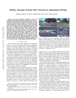 DeFlow: Decoder of Scene Flow Network in Autonomous Driving