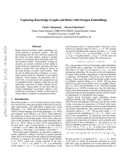 Capturing Knowledge Graphs and Rules with Octagon Embeddings