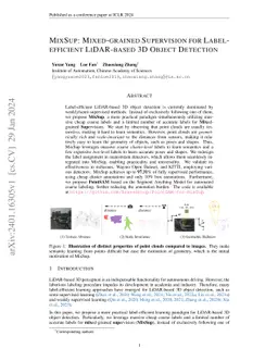 MixSup: Mixed-grained Supervision for Label-efficient LiDAR-based 3D
  Object Detection