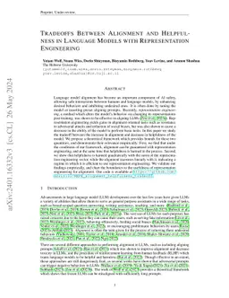 Tradeoffs Between Alignment and Helpfulness in Language Models with Steering Methods