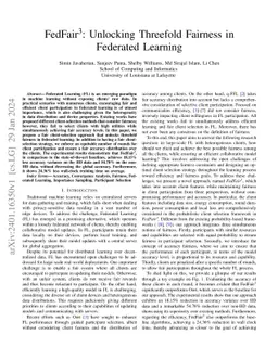 FedFair^3: Unlocking Threefold Fairness in Federated Learning