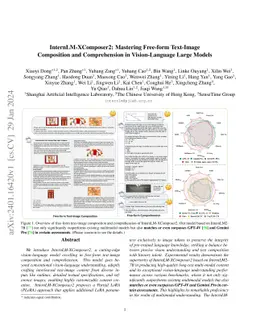 InternLM-XComposer2: Mastering Free-form Text-Image Composition and
  Comprehension in Vision-Language Large Model