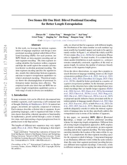 Two Stones Hit One Bird: Bilevel Positional Encoding for Better Length
  Extrapolation