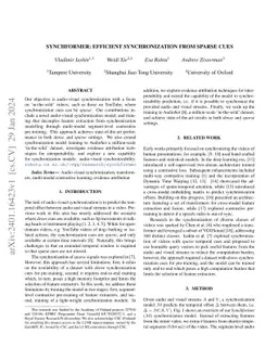 Synchformer: Efficient Synchronization from Sparse Cues