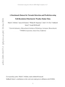 A Benchmark Dataset for Tornado Detection and Prediction using
  Full-Resolution Polarimetric Weather Radar Data
