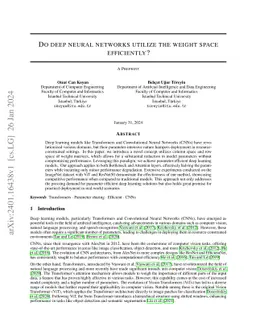 Do deep neural networks utilize the weight space efficiently?