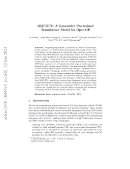 OMPGPT: A Generative Pre-trained Transformer Model for OpenMP