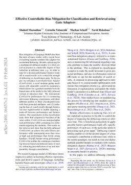Effective Controllable Bias Mitigation for Classification and Retrieval
  using Gate Adapters