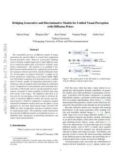 Bridging Generative and Discriminative Models for Unified Visual
  Perception with Diffusion Priors