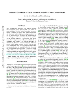 Dropout Concrete Autoencoder for Band Selection on HSI Scenes