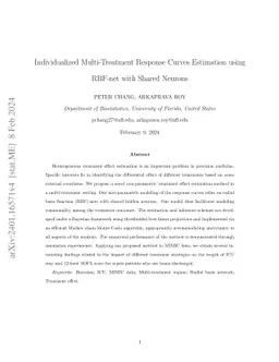 Individualized Multi-Treatment Response Curves Estimation using RBF-net
  with Shared Neurons