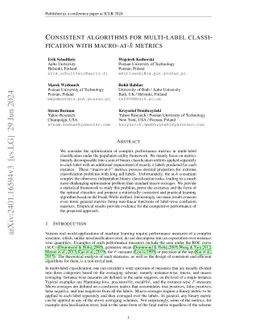 Consistent algorithms for multi-label classification with macro-at-$k$
  metrics