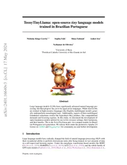 TeenyTinyLlama: open-source tiny language models trained in Brazilian
  Portuguese