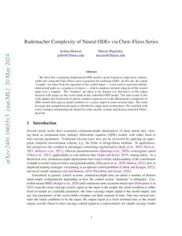 Rademacher Complexity of Neural ODEs via Chen-Fliess Series