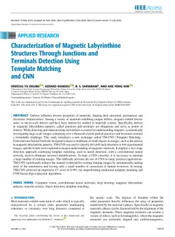 Characterization of Magnetic Labyrinthine Structures Through Junctions
  and Terminals Detection Using Template Matching and CNN