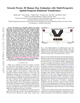 Towards Precise 3D Human Pose Estimation with Multi-Perspective
  Spatial-Temporal Relational Transformers