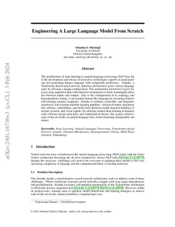 Engineering A Large Language Model From Scratch