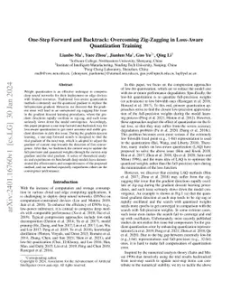One-Step Forward and Backtrack: Overcoming Zig-Zagging in Loss-Aware
  Quantization Training