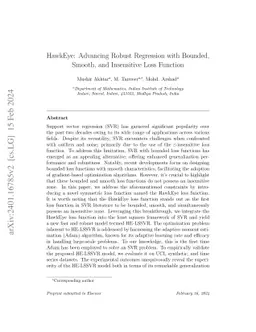 HawkEye: Advancing Robust Regression with Bounded, Smooth, and
  Insensitive Loss Function