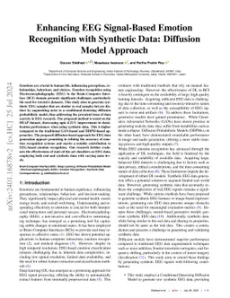 Enhancing EEG Signal-Based Emotion Recognition with Synthetic Data:
  Diffusion Model Approach