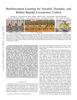 Reinforcement Learning for Versatile, Dynamic, and Robust Bipedal
  Locomotion Control