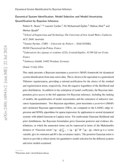 Dynamical System Identification, Model Selection and Model Uncertainty
  Quantification by Bayesian Inference