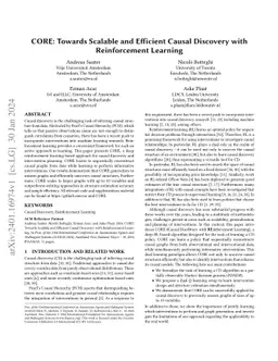 CORE: Towards Scalable and Efficient Causal Discovery with Reinforcement
  Learning