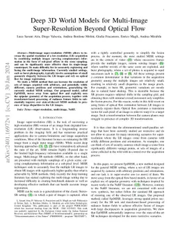 Deep 3D World Models for Multi-Image Super-Resolution Beyond Optical
  Flow