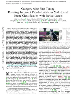 Category-wise Fine-Tuning: Resisting Incorrect Pseudo-Labels in
  Multi-Label Image Classification with Partial Labels