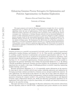 Enhancing Gaussian Process Surrogates for Optimization and Posterior
  Approximation via Random Exploration