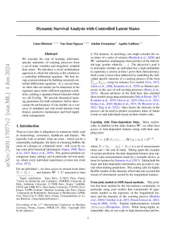 Dynamical Survival Analysis with Controlled Latent States