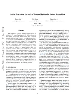 Active Generation Network of Human Skeleton for Action Recognition