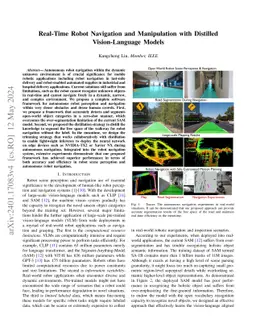 Online Robot Navigation and Manipulation with Distilled Vision-Language
  Models