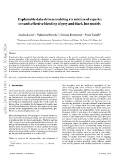 Explainable data-driven modeling via mixture of experts: towards
  effective blending of grey and black-box models