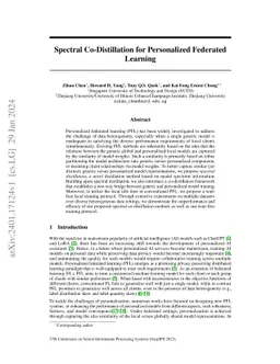 Spectral Co-Distillation for Personalized Federated Learning