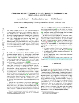 Enhanced Sound Event Localization and Detection in Real 360-degree
  audio-visual soundscapes