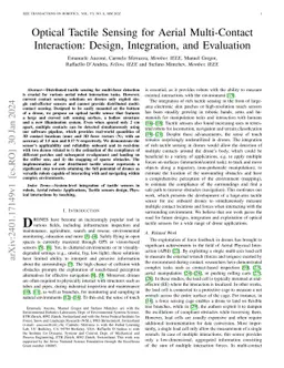 Optical Tactile Sensing for Aerial Multi-Contact Interaction: Design,
  Integration, and Evaluation
