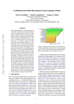 Conditional and Modal Reasoning in Large Language Models