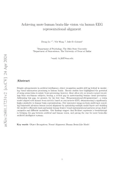Achieving More Human Brain-Like Vision via Human EEG Representational Alignment