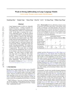 Weak-to-Strong Jailbreaking on Large Language Models