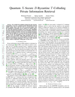 Quantum $X$-Secure $B$-Byzantine $T$-Colluding Private Information
  Retrieval
