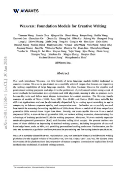 Weaver: Foundation Models for Creative Writing